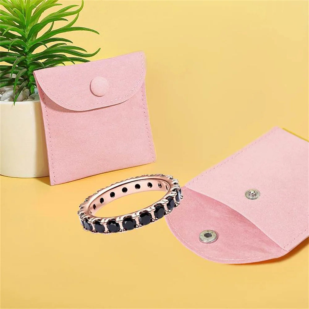 Women’s 925 Sterling Silver Rose Gold Black Striped Zircon Ring